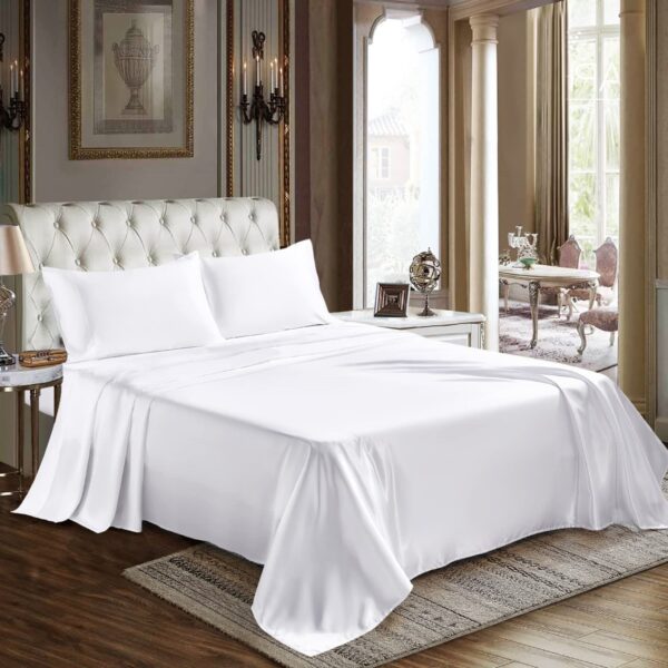 100% Cotton Satin Strips Bedsheets - Image 2