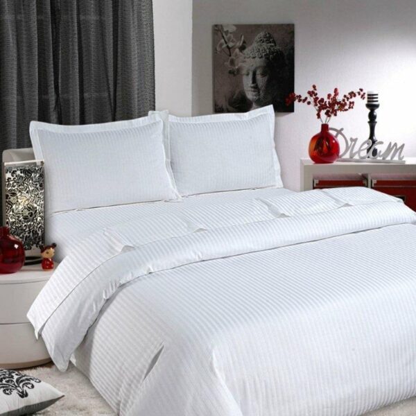 Bedsheets - 100% Cotton Satin Strips - Image 2